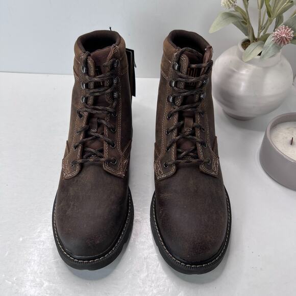 Ariat Groundbreaker 6" Work Boots Lace Up Distressed Leather Brown Men's 8D NWOB - Picture 5 of 10